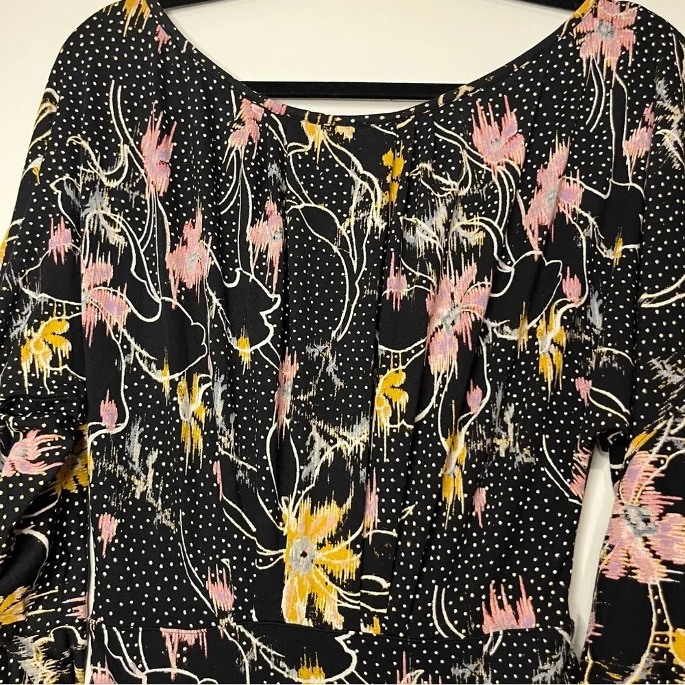 FREE PEOPLE One Last Time Bellsleeve Floral Cropped Boho Wrap Blouse Top - Picture 12 of 12